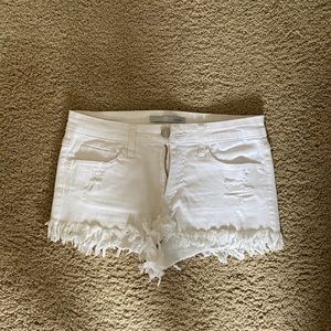 White jeans shorts